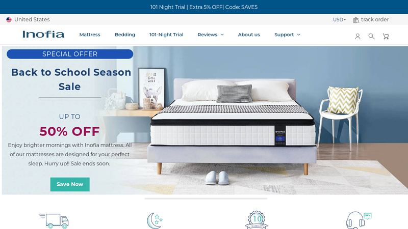 The Best Comfortable Memory Foam Hybrid Mattress| Inofia C INOFIA US