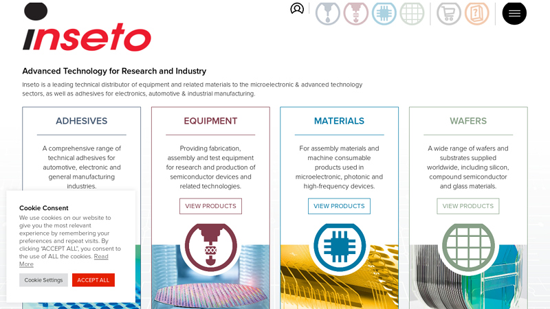 Advanced Technology for Research and Industry - Inseto UK; Advanced Technology for Research and Industry - Inseto UK