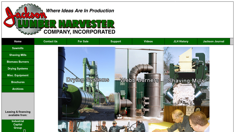 Jackson Wood Shaving Mills, "Webb" Biomass Burners, Sawmills, Scragg Mills
