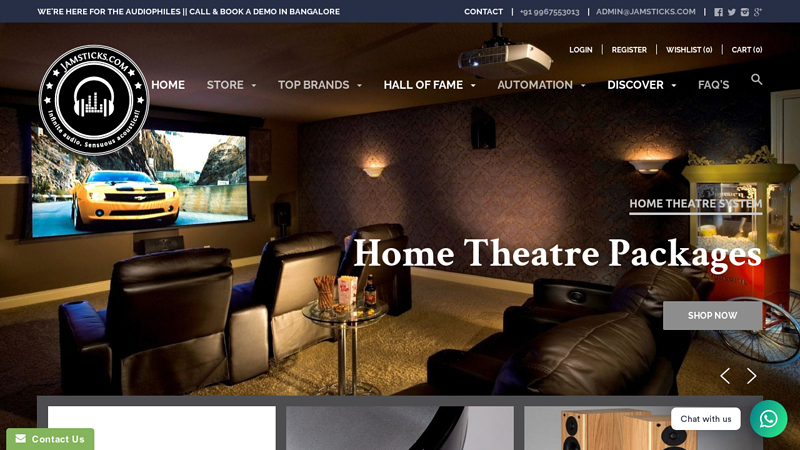 www.jamsticks.com; HIFI Audio Home Theatre Consultants & Dealers @ Bangalore C Jamsticks