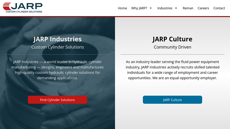 Custom Hydraulic Cylinder Manufacturer | JARP Industries