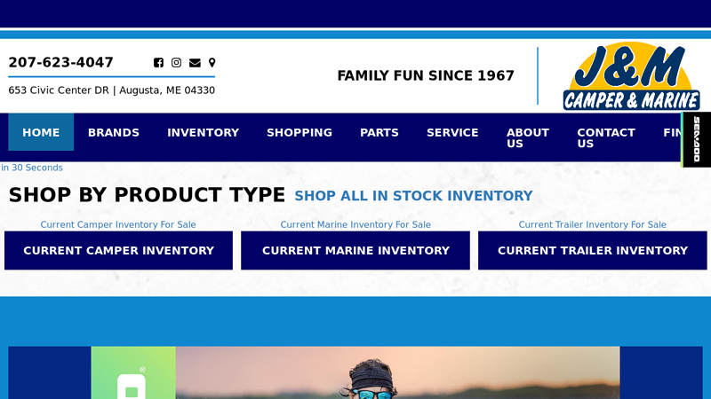 J&M Camper & Marine, Maine | Sea-Doo, RV, Trailer, Boat Dealer