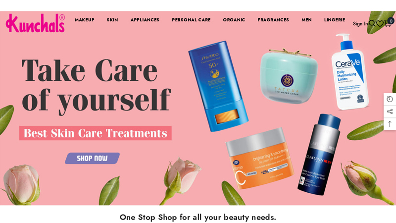 Shop the Latest makeup, skin care, fragrances at Kunchals- since 1962