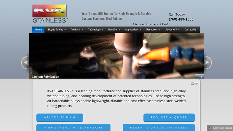 KVA STAINLESS? | Custom Welded Stainless Steel Tubing Manufacturer