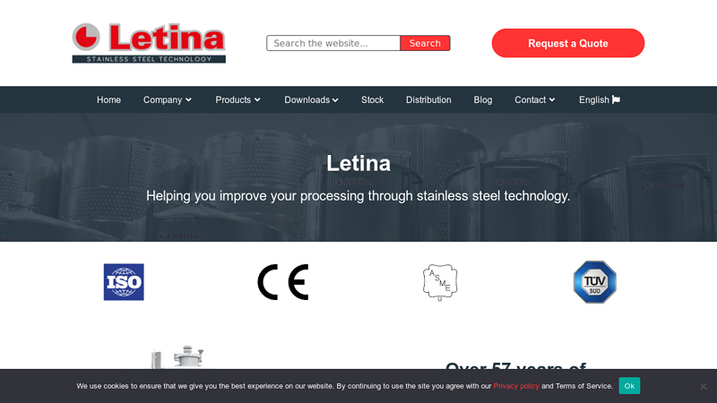 Letina - Stainless Steel Tanks Technology | Home Page