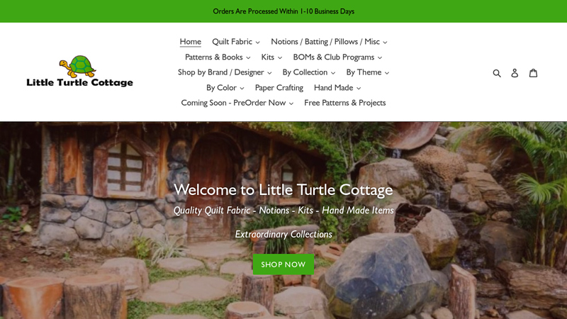 Little Turtle Cottage Online Store for Quilting Sewing Fabric, Crafts