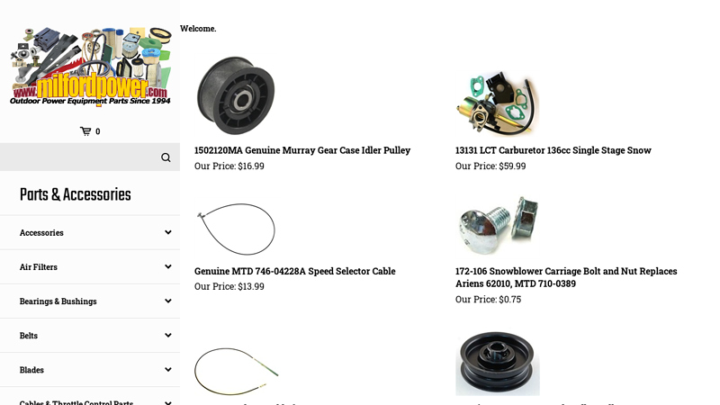 Milford Power Equipment - Outdoor Power Equipment Parts Since 1994