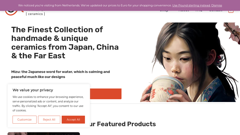 Mizu Ceramics: Unveiling Elegance from the Far East C Discover the Artistry of Handmade and Unique Japanese Ceramic Masterpieces