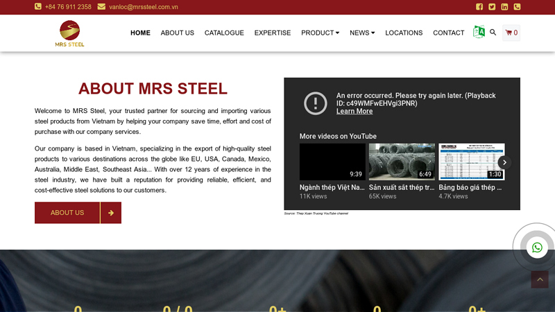 MRS STEEL - Trusted partner to import steel from Vietnam