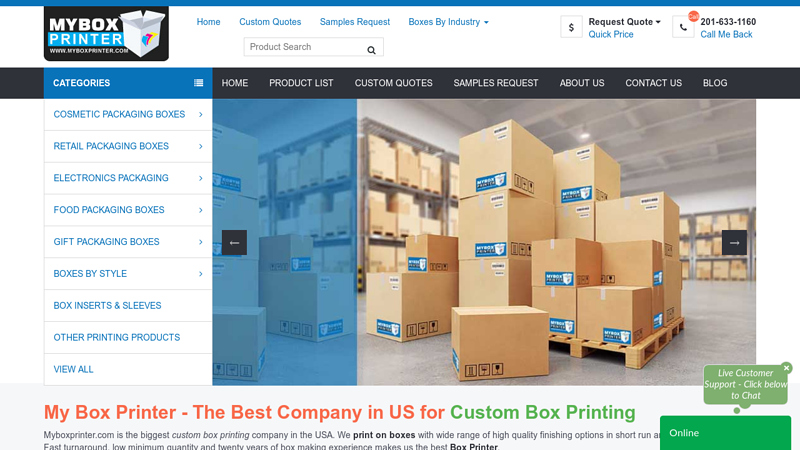 Box Printer - Custom Box Printing in Short Run on Cardboard Boxes