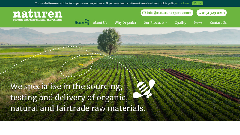 Naturen Organic | Natural Ingredients | Fairtrade Raw Materials