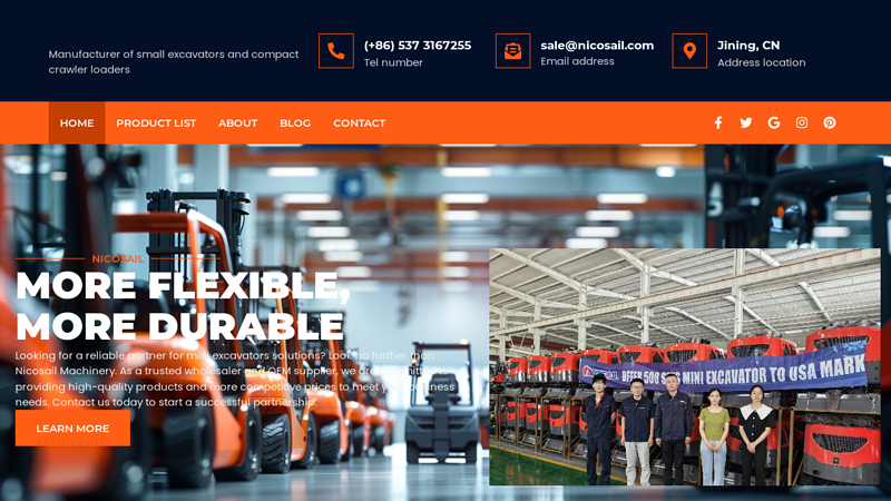 NICOSAIL Machinery: Chinese Mini Excavator Manufacturer, Best Chinese Mini Excavator Brand