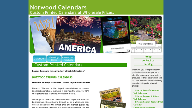 NORWOOD TRIUMPH Calendars - Custom Printed at Wholesale prices