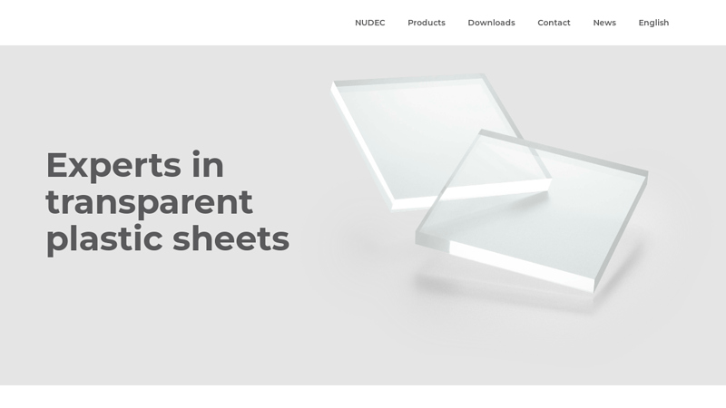 Manufacture and sale of Transparent Plastic Sheets - NUDEC