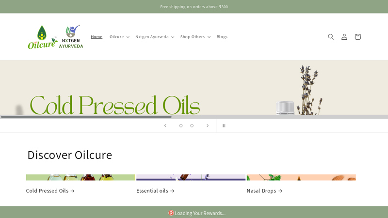 Oilcure | Nxtgen Ayurveda | Buy Cold Pressed Oils | Edible Herbs