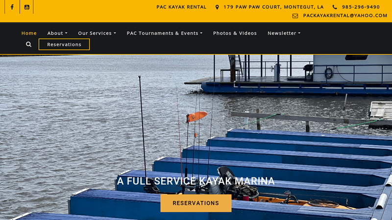 Pointe Aux Chenes, Louisiana C A Full Service Kayak Marina