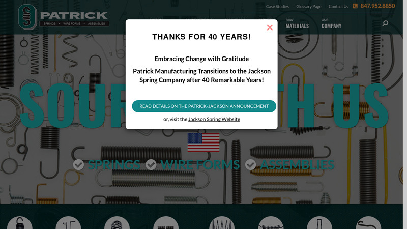Spring Manufacturing Company Elgin, IL | WireForms | Patrick Spring