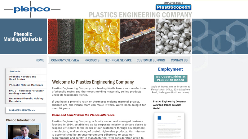 Plenco - Plastics Engineering Company - Thermoset Plastic Suppliers