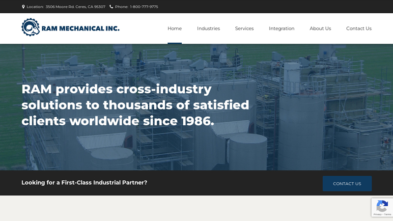 Home - Ram Mechanical Inc - Industrial Contractor