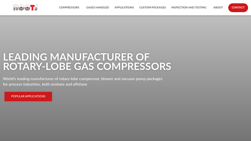 Manufacturer of Rotary-Lobe Gas Compressors - Roots Systems