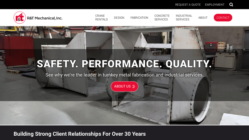 Crane Rentals | Design | Fabrication | Concrete | R&T Mechanical