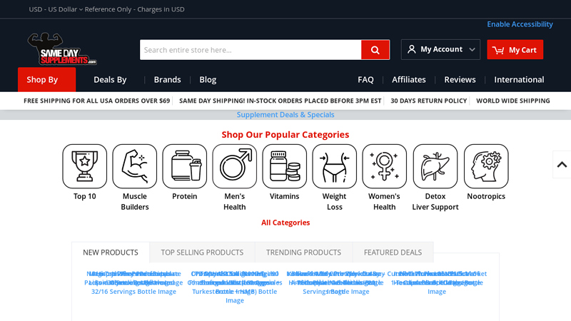 SameDaySupplements.com - Official Supplement Store | Fat Burners | Pre Workout | Vitamins