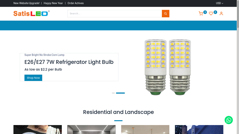 LED Lights, Bulbs & Lighting Accessories at Factory Price | SatisLED