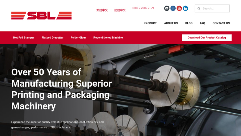 Taiwans Leading Printing and Packaging Equipment Manufacturer for 52 Years | SBL