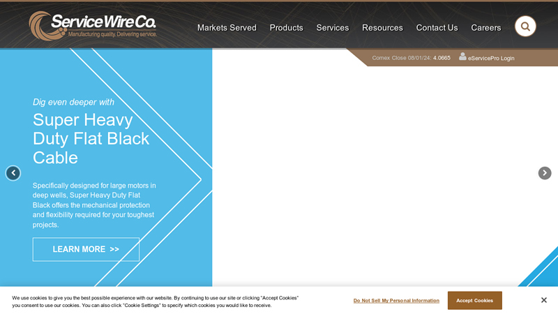Service Wire Company | Wire and Cable Manufacturer