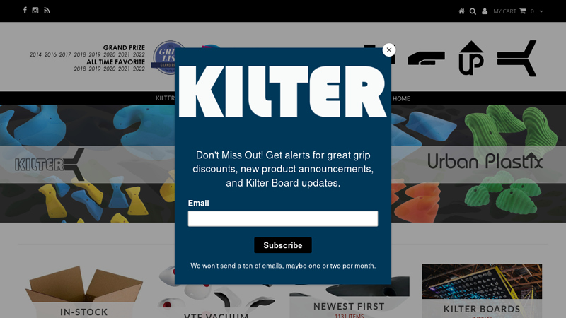 Kilter // Urban Plastix // Indoor Rock Gym Climbing Holds C Setter Closet