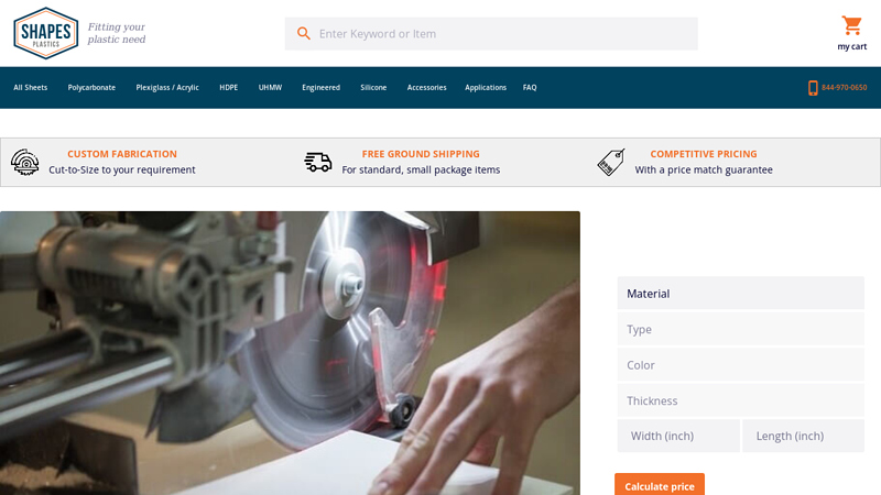 ShapesPlastics | Cut-to-Size Plastic Sheets in the U.S.