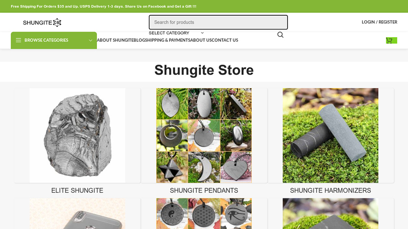Buy Shungite - Online store - Authentic Black Stone - Certified