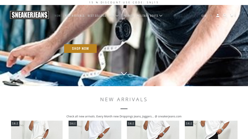 Sneakerjeans Streetwear Shop Mens Jeans Ripped Jeans Joggers