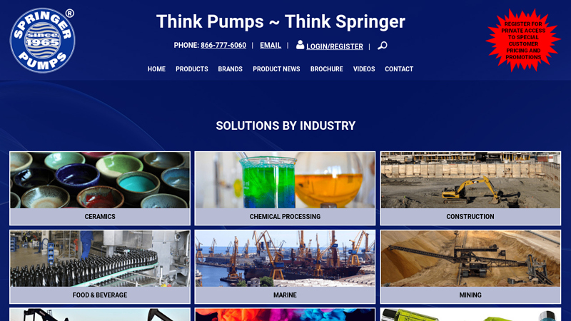 Industrial Pump Distributor | Springer Pumps