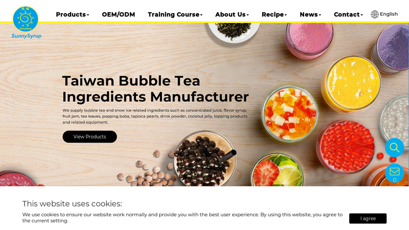 Bubble Tea Supplier | Sunnysyrup Food : Best Boba Supplier from Taiwan