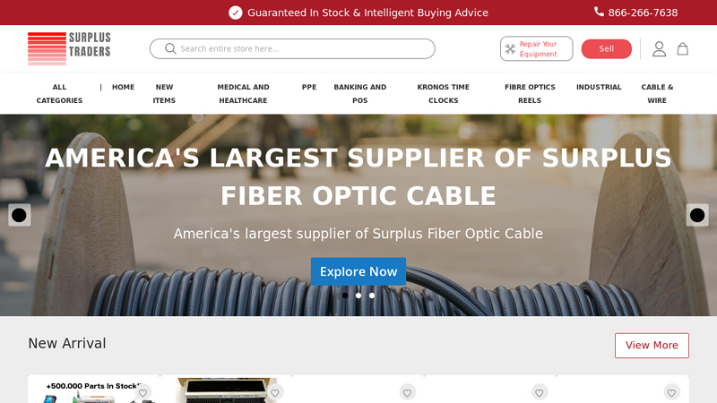 Provider of Industrial Parts - Surplus Equipment - New and Refurbished Technology International Shipping - Wholesale B2B Surplus Traders