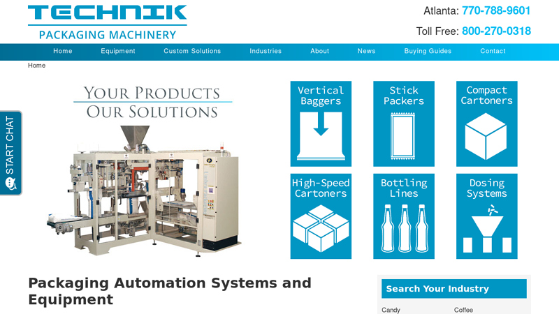 Technik Packaging Machinery | Automated Packaging Machinery