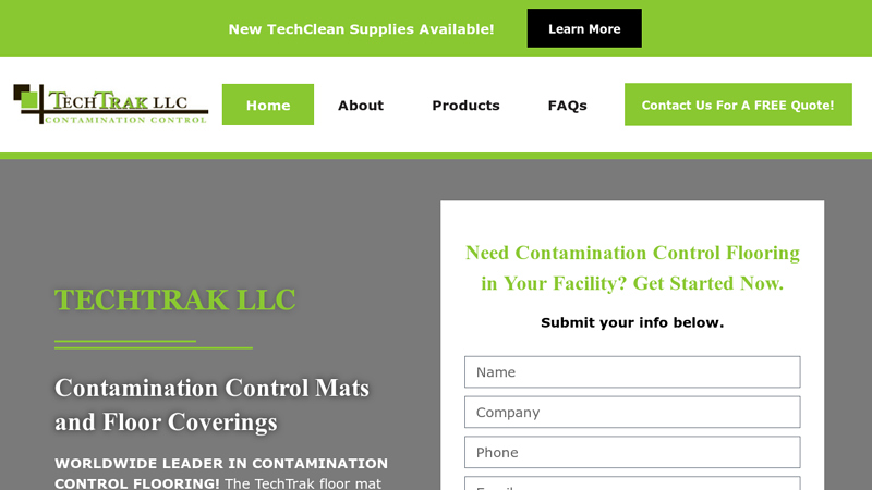TechTrak Contamination Control Floor Mats & Floor Coverings