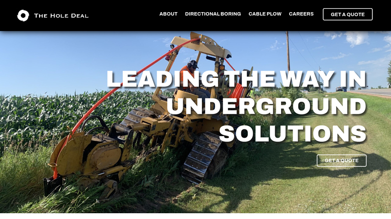 Directional Boring and Cable Plow Contractors in Central Illinois | The Hole Deal Inc.