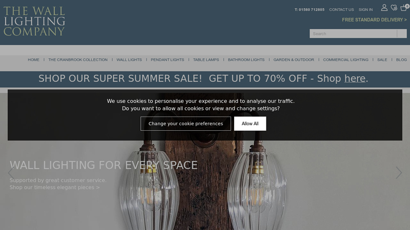 The Wall Lighting Company | Online Lights Company UK