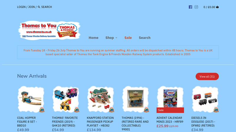 Thomas to You - THE Thomas & Friends Wooden Railway Specialists