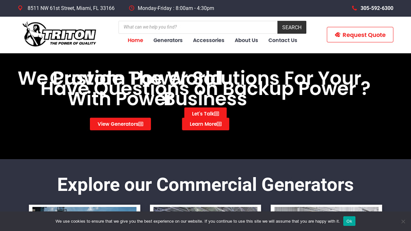 Commercial & Industrial Generators | Triton Power