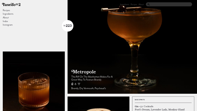 Tuxedo No.2 | A Cocktail Companion