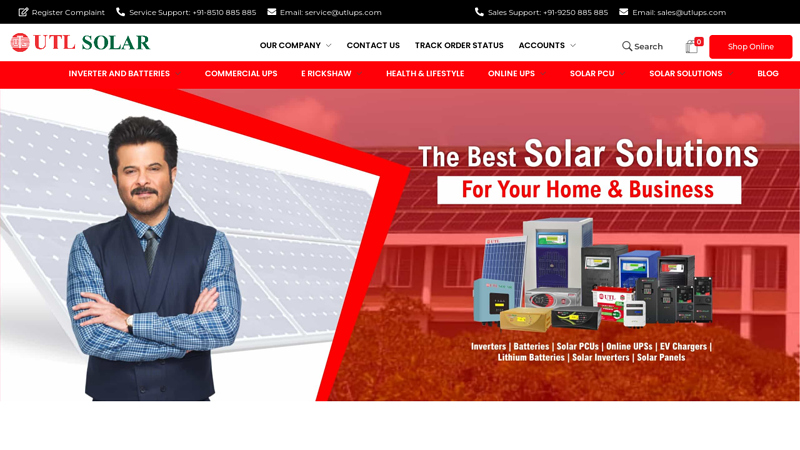 Top solar inverter, Battery and Panel Company in India: UTL Solar