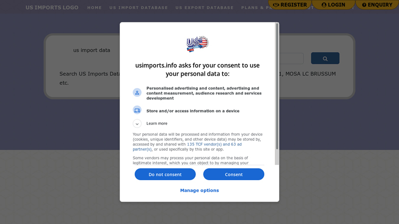 US Imports Bill of Lading Data Custom Shipment Statistics HSN Code