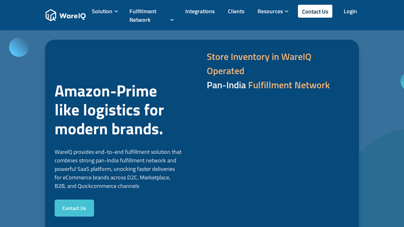 Amazon-Prime Like Logistics For Modern Brands | WareIQ