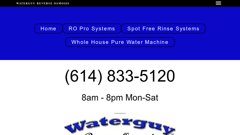 Waterguy Reverse Osmosis - Water Treatment Solutions for Home & Business