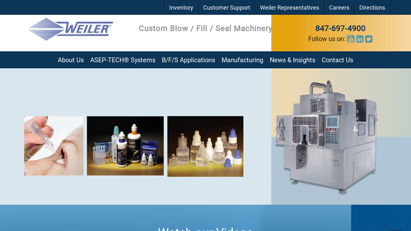 Weiler Engineering, Inc. - ASEP-TECH? Blow/Fill/Seal Machines for Aseptic Liquid Packaging - Weiler Engineering, Inc.