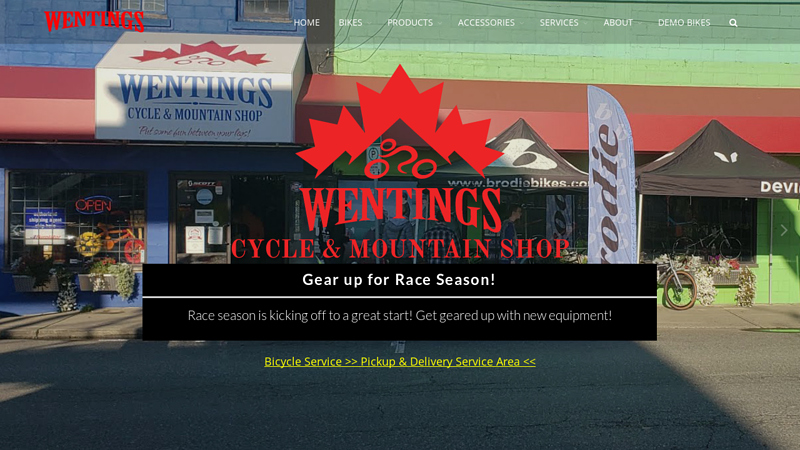 Wentings Cycle & Mountain Shop Tel 604-826-1411