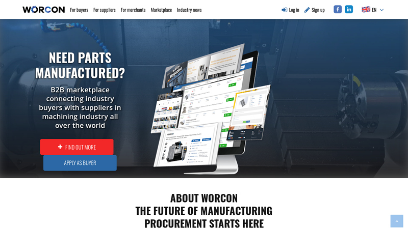 Worcon - B2B Manufacturing Platform for CNC Machining Procurement and Services